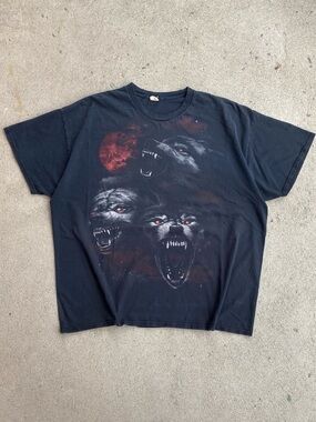 Vintage Worn-In Wolf Graphic Tee Shirt